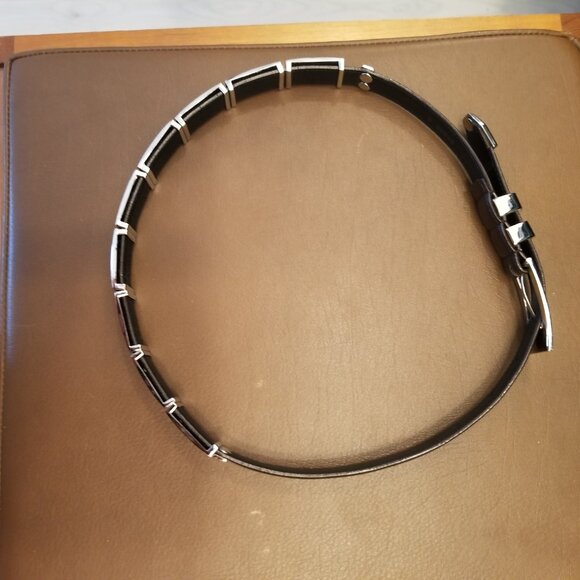 Leather and Metal Belt - Picture 3 of 3